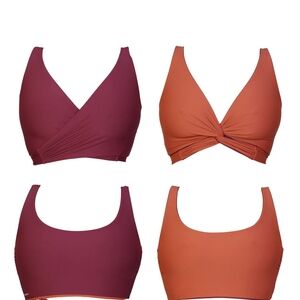 Aulieude Reversible Bikini Top Plum/burnt Sienna